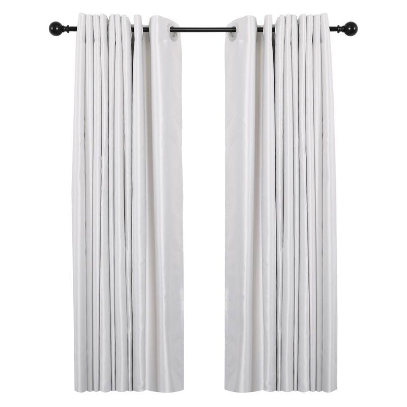 UTOPIA ALLEY 3/4 Inch Curtain Rod - Curtain Rods For Windows, Adjustable Drapery Rod - 28 to 48 inches - Black