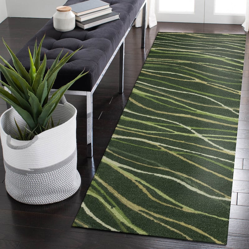 Liora Manne Horizon Ribbons Indoor Rug Moss - 2' x 7'6" - Moss