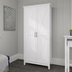 preview thumbnail 21 of 70, Key West Tall Storage Cabinet with Doors and Shelves by Bush Furniture Pure White Oak
