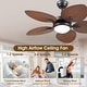 preview thumbnail 57 of 64, 44"/52" Palm Leaf Tropical Ceiling Fan with Light and Remote,Indoor and Outdoor Ceiling Fan,Waterproof