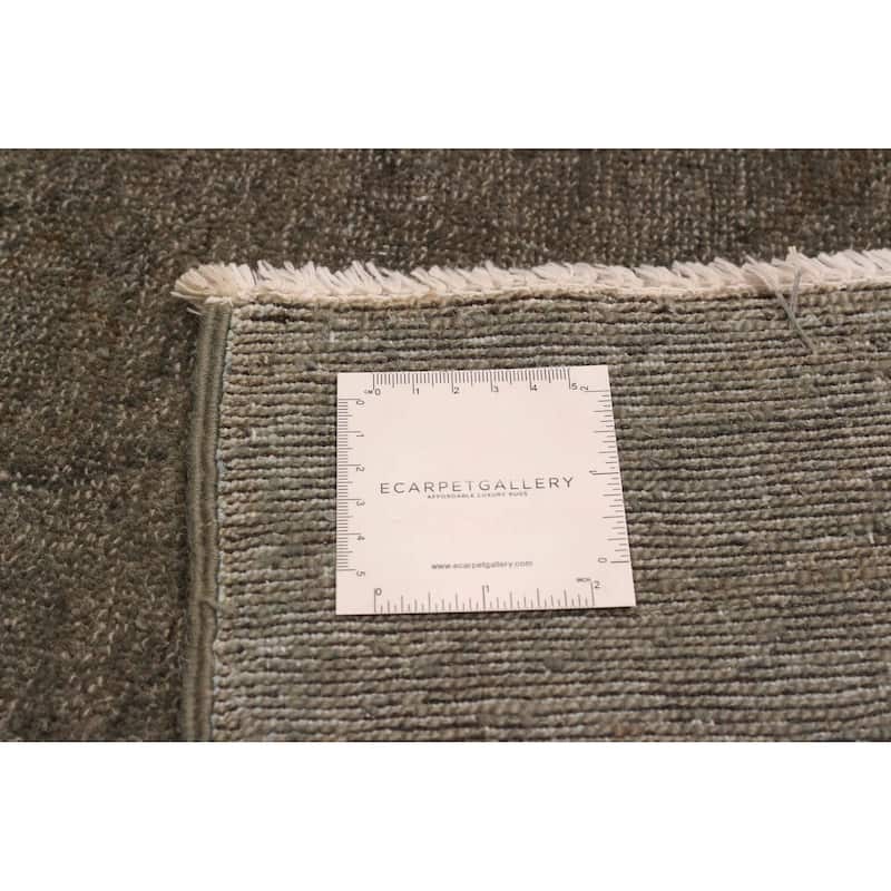 ECARPETGALLERY Hand-knotted Vibrance Grey Wool Rug - 7'11 x 9'7