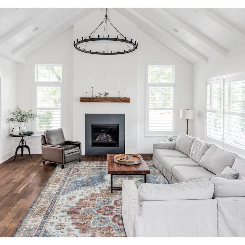 Creative Home Ideas Washable Skid-Resistant Chenille Rug