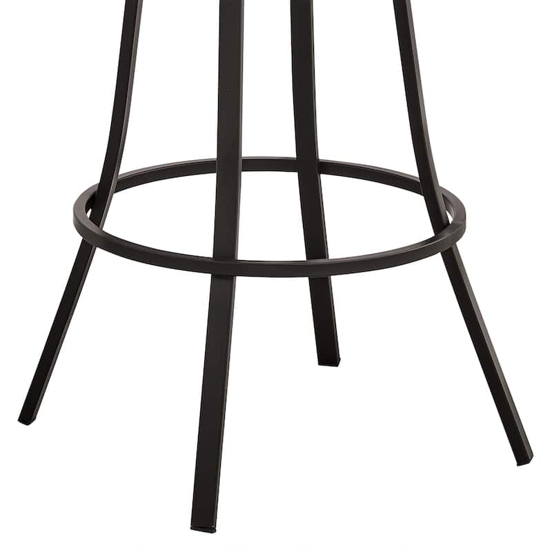 Valerie Modern Swivel Bar Stool, Upholstered Counter Height Chair with Metal Frame