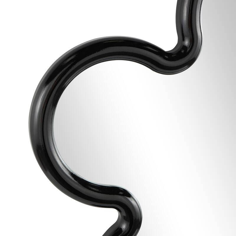 Black or White Wood Large Star Room Wall Mirror