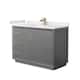 Option Dark Gray / White Cultured Marble Top / Satin