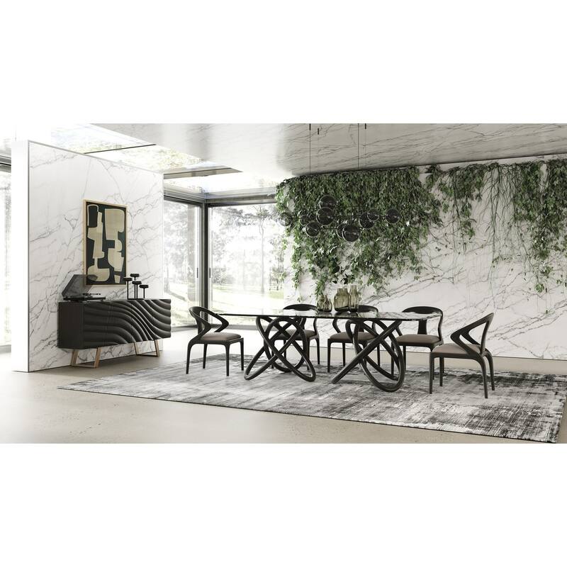 Modrest Finley Mid-Century Black & Gold Buffet