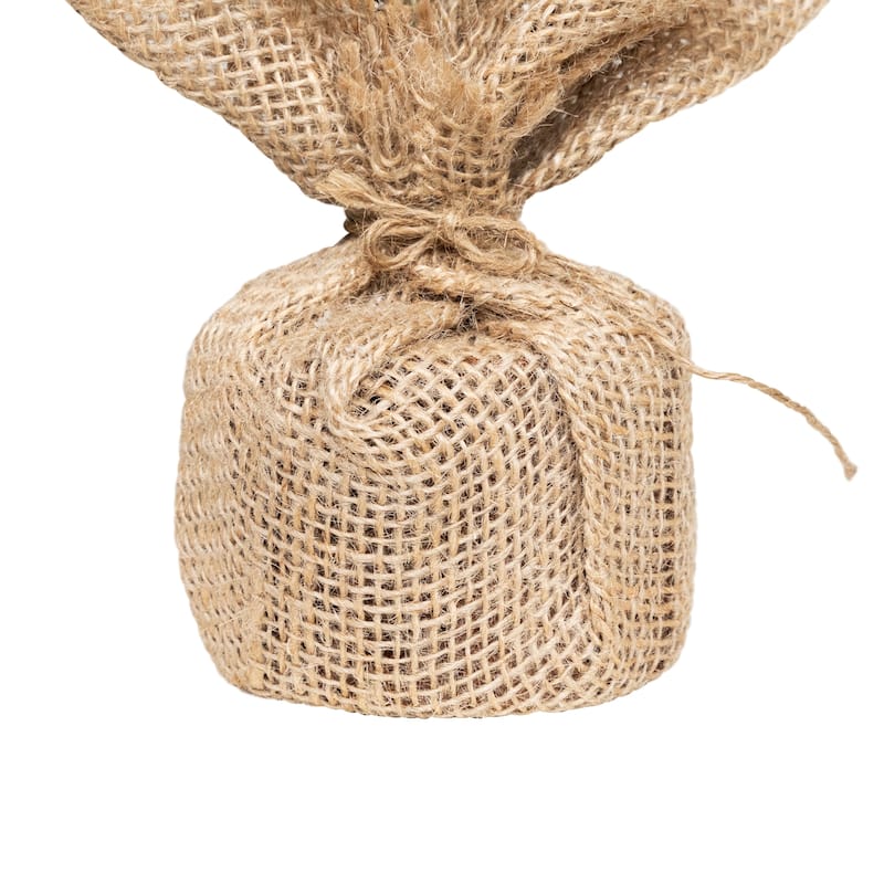 Frosted Pine in Burlap Base Christmas Tree - 17.5" - Unlit