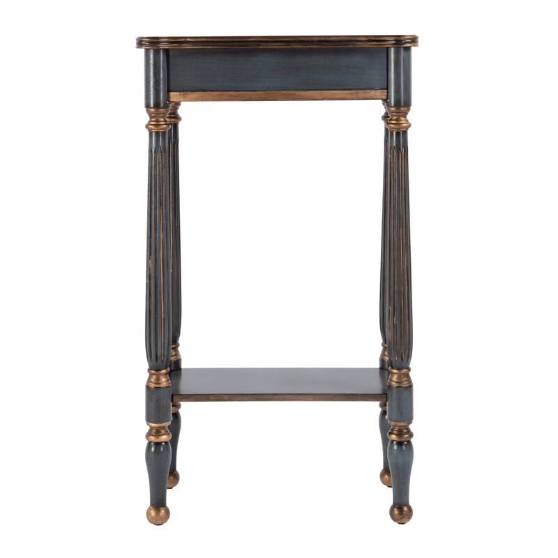 Whitney 17.5 in. W Rectangular Wood Console Table with Lower Open Shelf