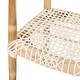 preview thumbnail 6 of 12, SAFAVIEH Bandelier Light Oak Arm Chair - 25"W x 22"D x 31"H