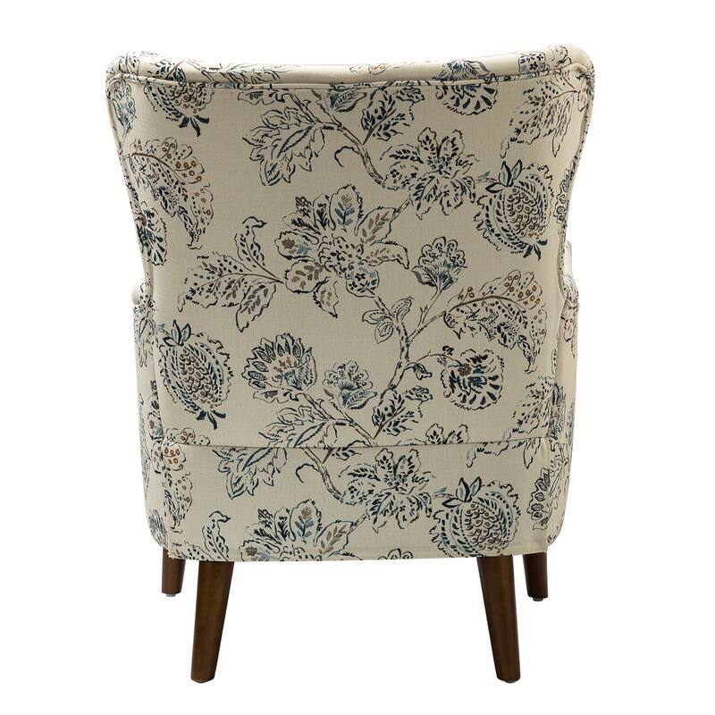 Nikolaus Armchair with Floral Fabric Pattern Set of 2 by HULALA HOME