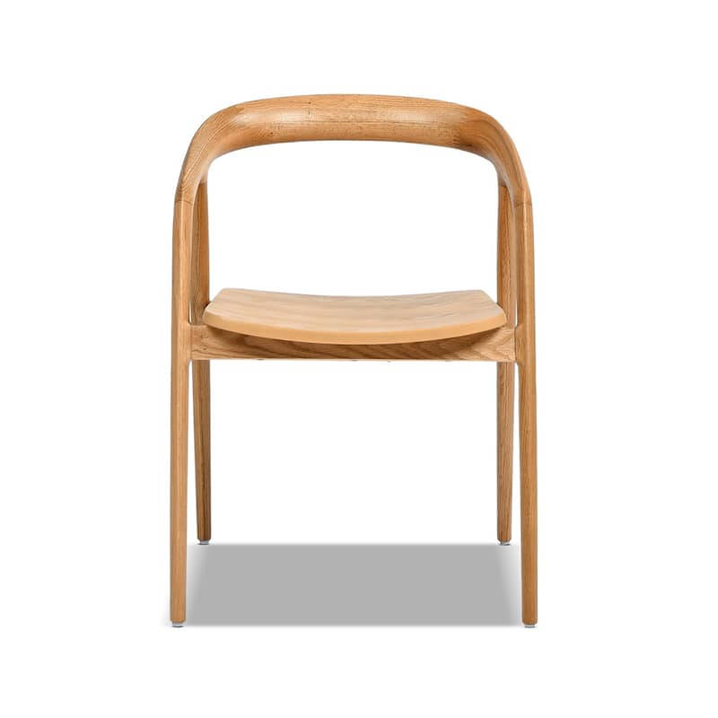 Simeon 21" Sculpted Oak Wood Dining Chair