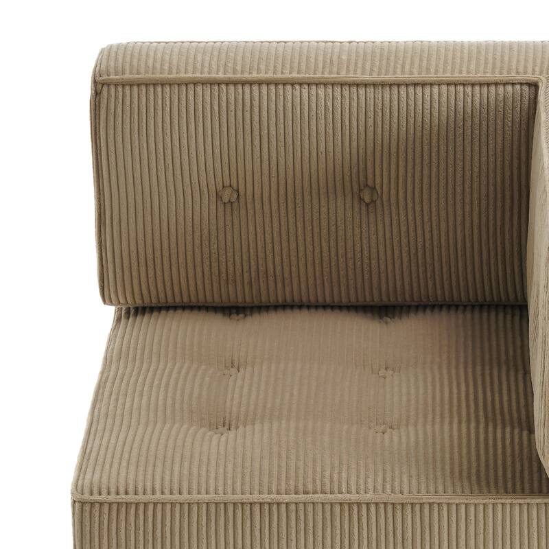 Modern Corduroy Corner Armchair Armless Chair sofa