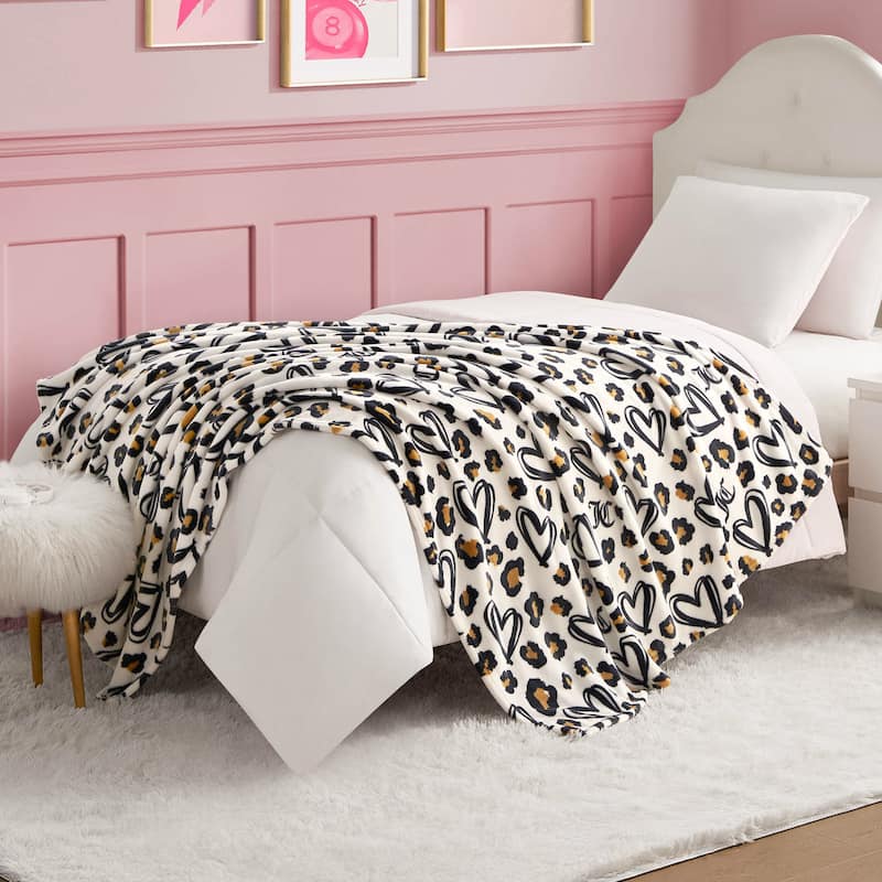 Juicy Couture Printed Plush Throw Blankets