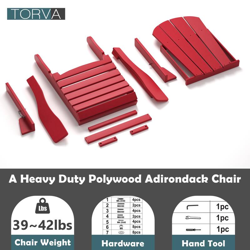 Poly Outdoor Adirondack Chair - Foldable All Weather