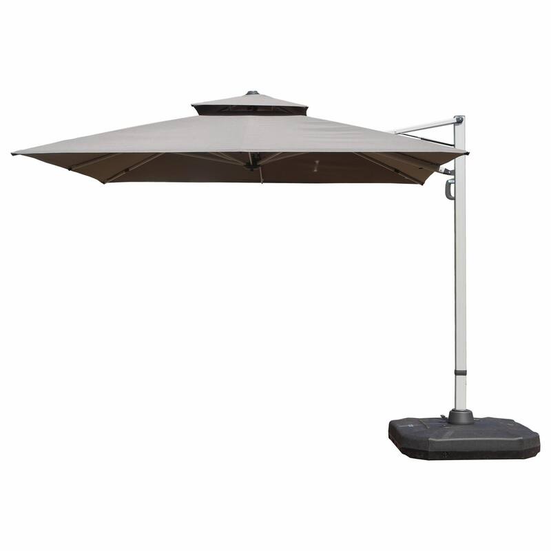 Aluminum Patio Umbrella - 360° Rotation, Hydraulic Lift