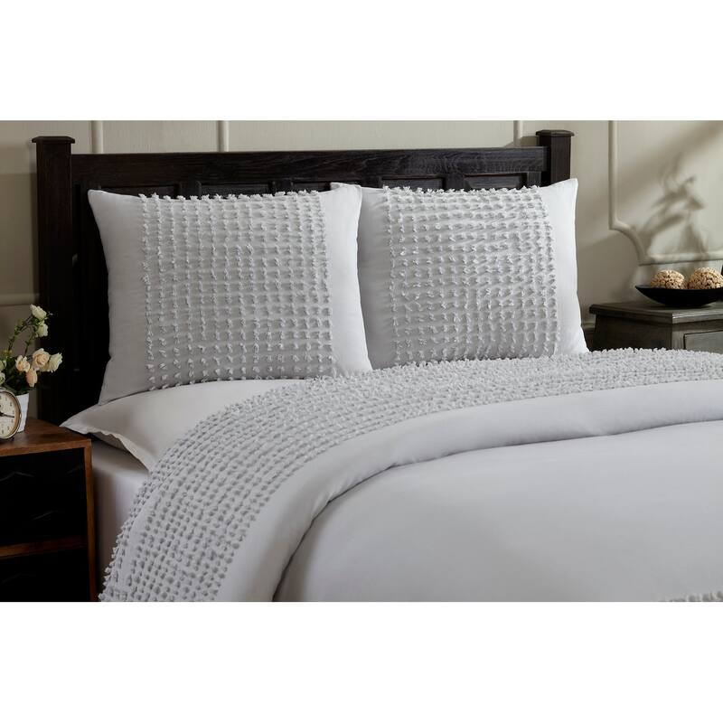 Better Trends Olivia Comforter Set 100% Cotton Tufted Soft Plush Chenille Machine Washable Tumble Dry
