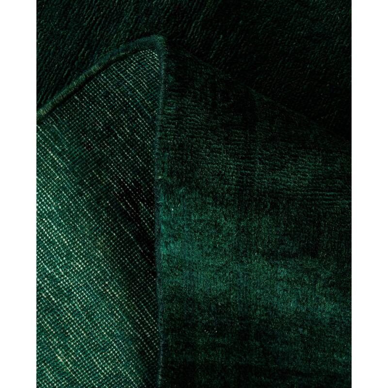 Overdyed One-of-a-Kind Hand-Knotted Area Rug - Green - 6' 0" x 8' 10"