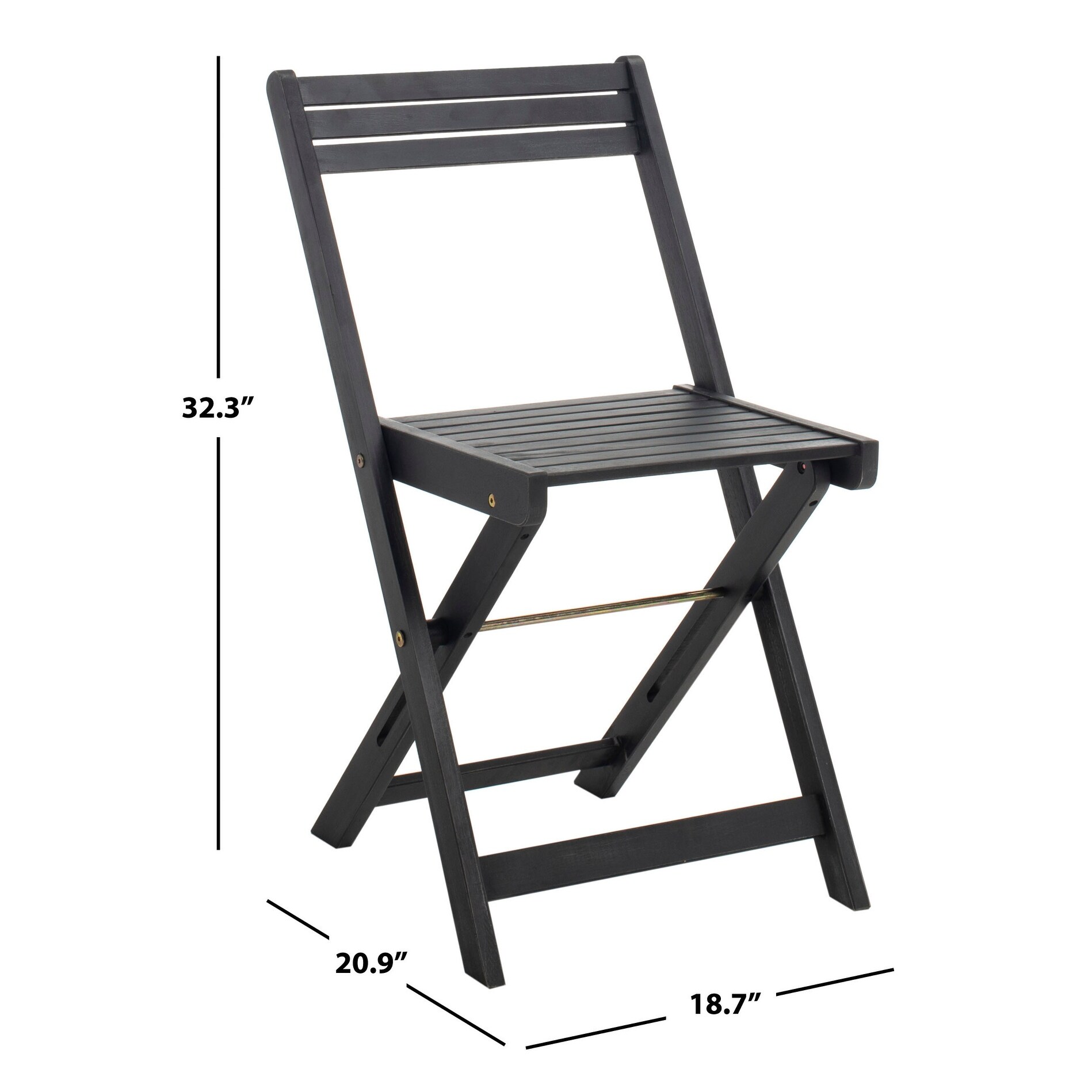 SAFAVIEH Outdoor Living Arvin Table And 4 Chairs Black Chair