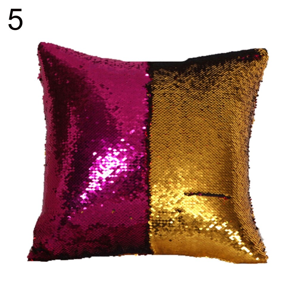reverse sequin pillow
