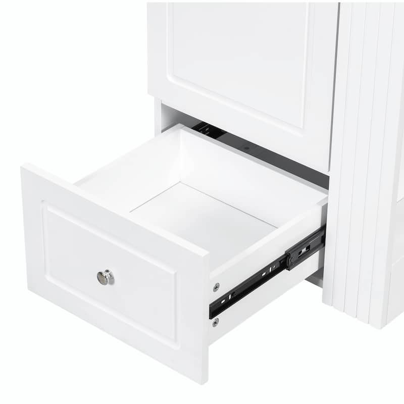 20" Freestanding Bathroom Vanity with Ceramic Sink