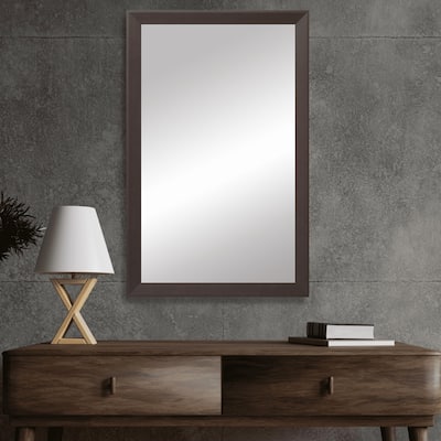 Frame My Mirror Espresso Framed Vanity Mirror, LaRue Design