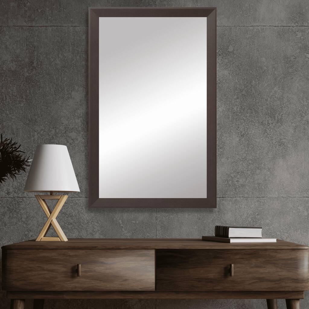 Frame My Mirror Espresso Framed Vanity Mirror, LaRue Design