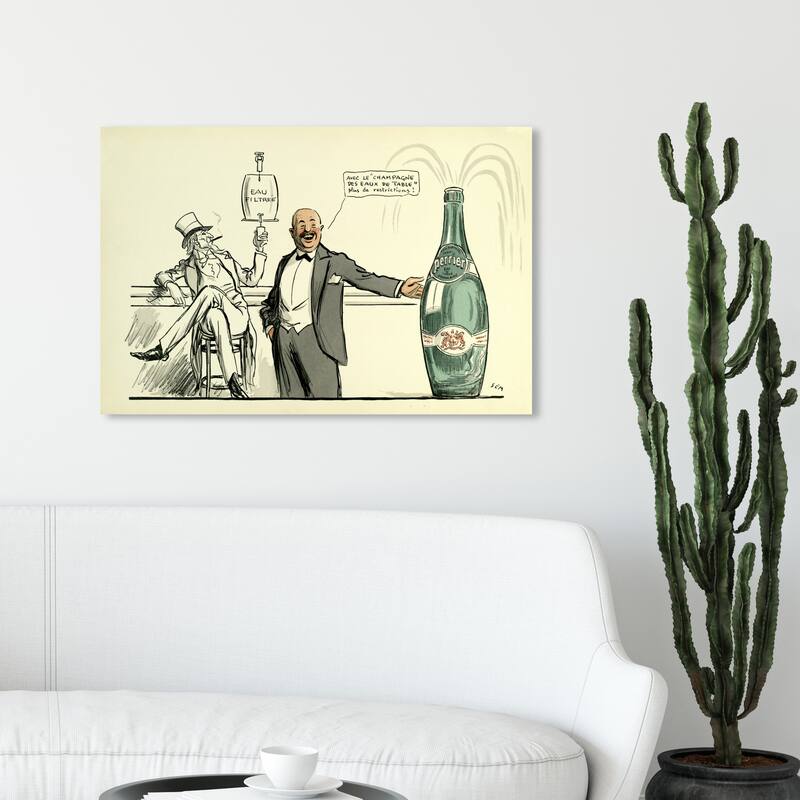 Wynwood Studio 'EAU FILTREE' Advertising Wall Art Canvas Print - 30 x 20