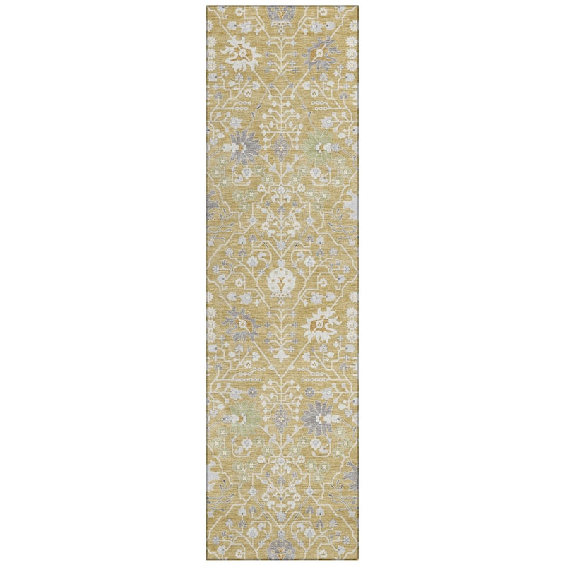 Machine Washable Indoor/ Outdoor Global Traditional Chantille Rug