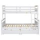 preview thumbnail 19 of 18, Twin over Full Bunk Bed with Ladder, 2-Drawers, Convertible, Grey