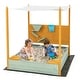 preview thumbnail 4 of 9, Kids Sandbox with Sand Wall w/ Removable Canopy for Kids - 47" x 42" x 49"