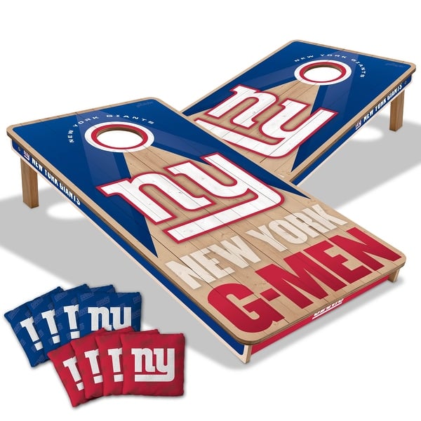 slide 2 of 7, New York Giants NFL 2x4 Professional Cornhole Board Set Include Carrying Case