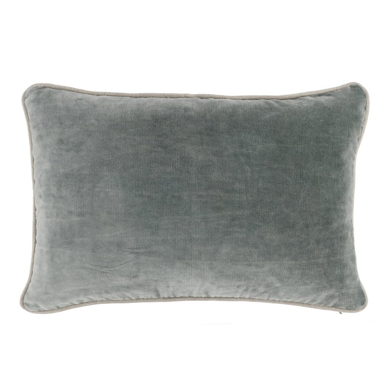 Kosas Home Harriet Velvet 14" x 20" Rectangular Throw Pillow, Bay Green
