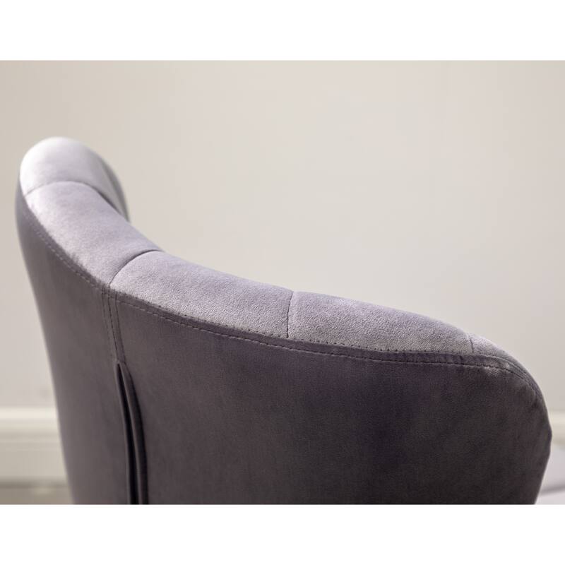 Upholstered Adjustable Swivel Barstools for Dining Room, Set of 2