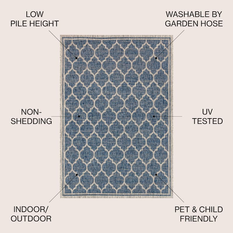 JONATHAN Y Zinnia Textured Weave Indoor/Outdoor Area Rug