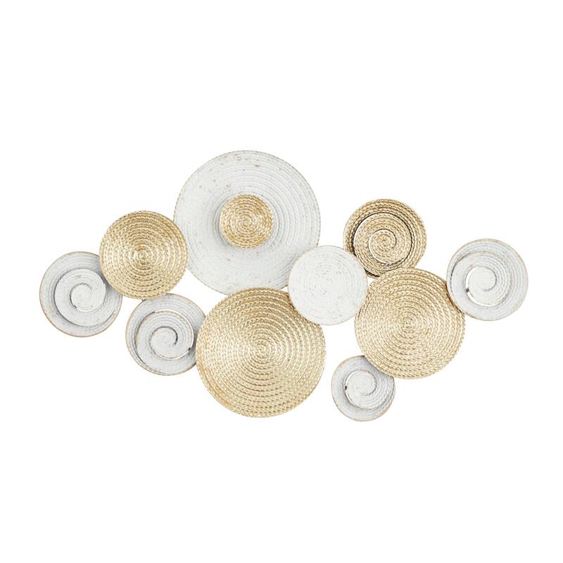CosmoLiving by Cosmopolitan Gold Metal Radial Plate Home Wall Decor