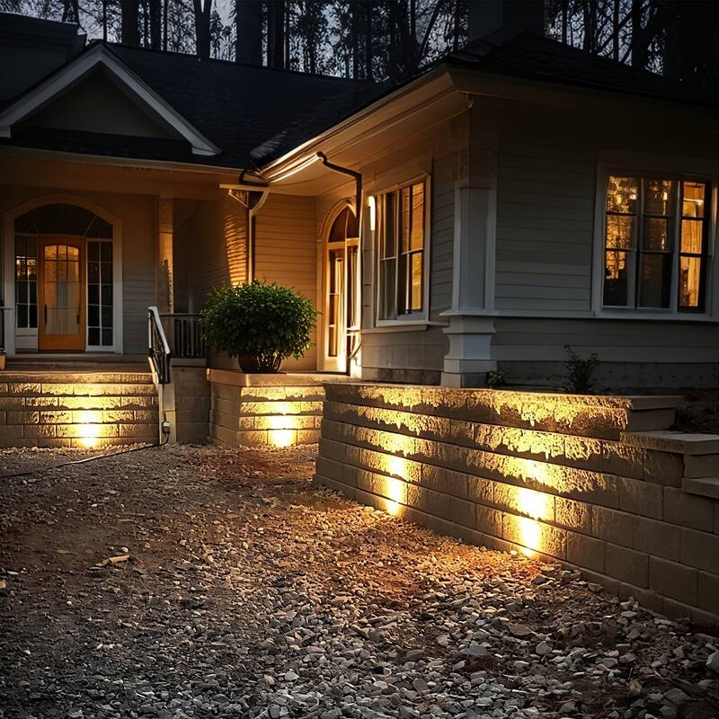 6 Pack Commercial Grade 6W LED In-Ground Well Lights, 3000K Warm White