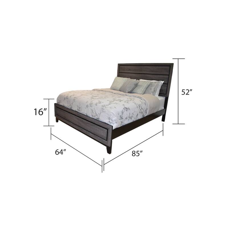 Sierra Contemporary Style 4PC/5PC Bedroom Set Made with Wood - Queen - 4 Piece