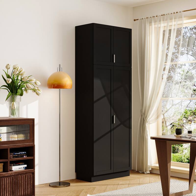 Tall Bookshelf Bookcase Floor Standing 4 Shelf Display Storage Shelves