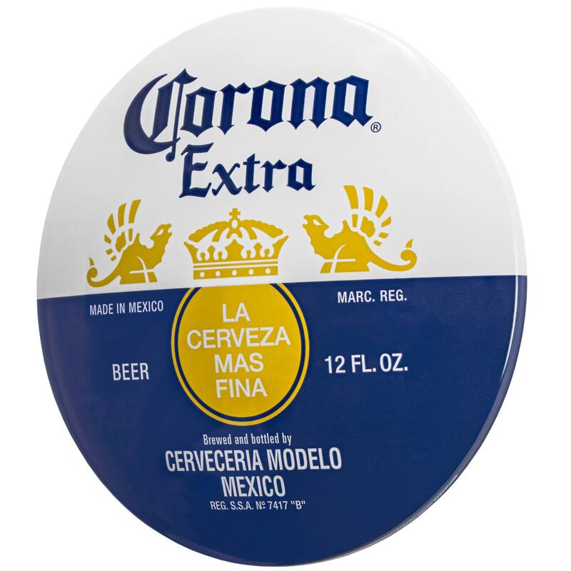 Corona Extra Dome Shaped Metal Sign Wall Decor - Blue
