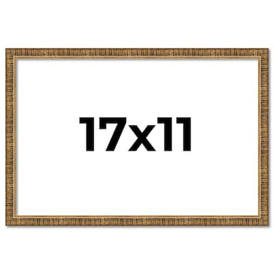 17x11 Frame Gold Kingsley Distressed Solid Wood Picture Frame Width