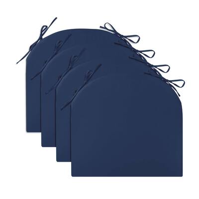 Solid Outdoor Patio Seat Cushion Set of 4