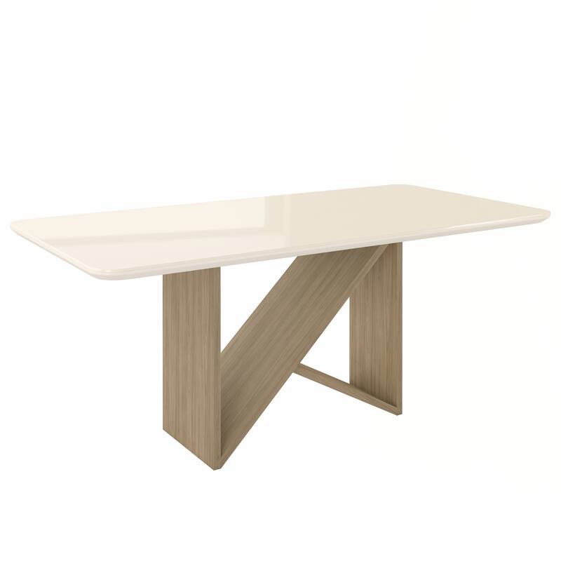 6 Seater Italian-Style Dining Table, Natural and Oak