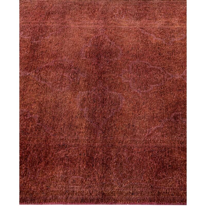 Overdyed One-of-a-Kind Hand-Knotted Runner Rug - Pink - 2' 6" x 11' 10"