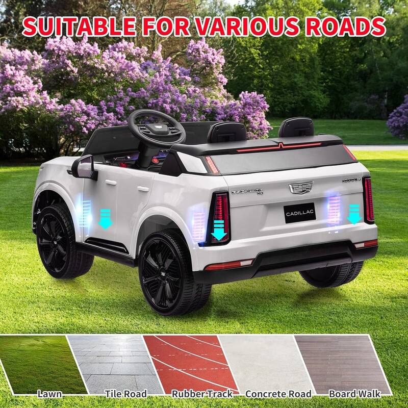 24V Electric 2-Seater Licensed Cadillac Kids Ride-on Car Toy for Kids Best Gifts