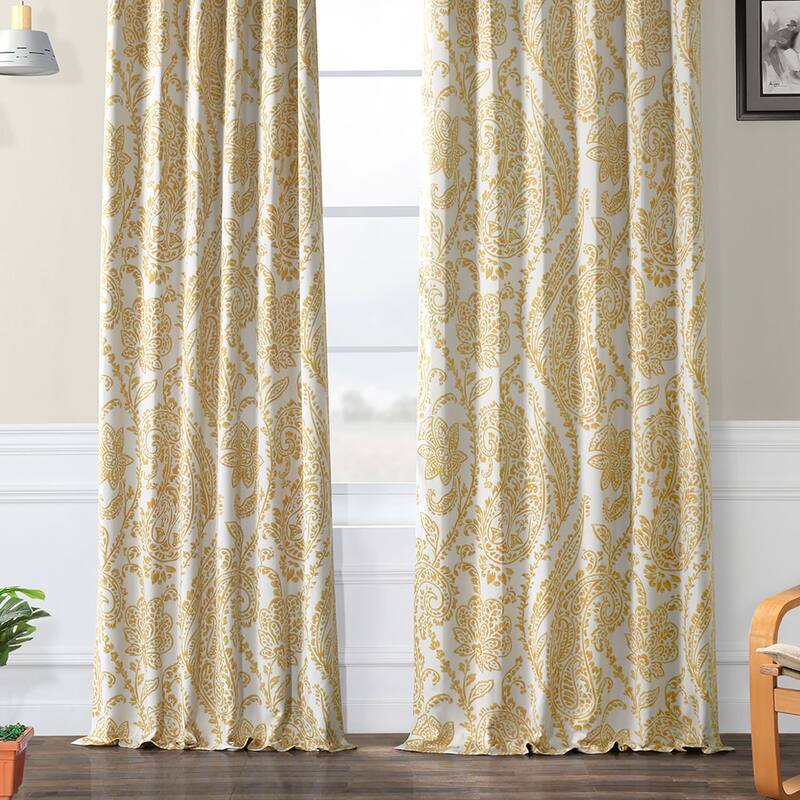 Exclusive Fabrics Tea Time Room Darkening Curtain (2 Panels)