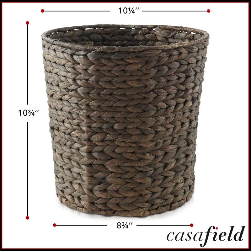 Seagrass Water Hyacinth Waste Basket Woven Trash Can