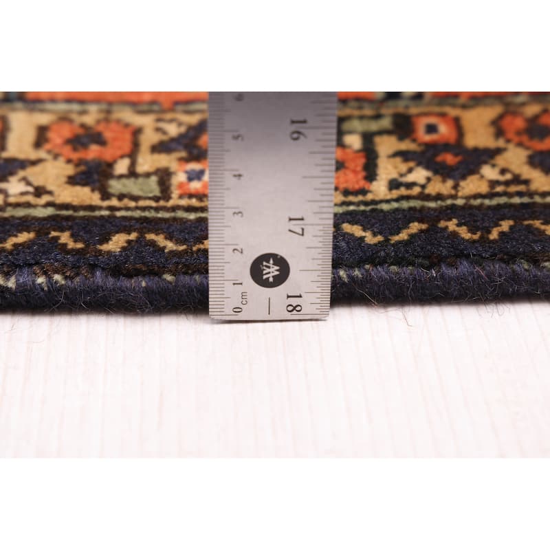 ECARPETGALLERY Hand-knotted Kayseri Vintage Dark Navy Wool Rug - 4'9 x 7'9