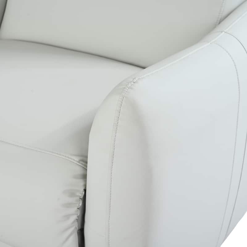 PU Leather Wall Hugger Recliner Chair with USB and Type-C Ports, Power Button Recline, and 330 lbs Capacity