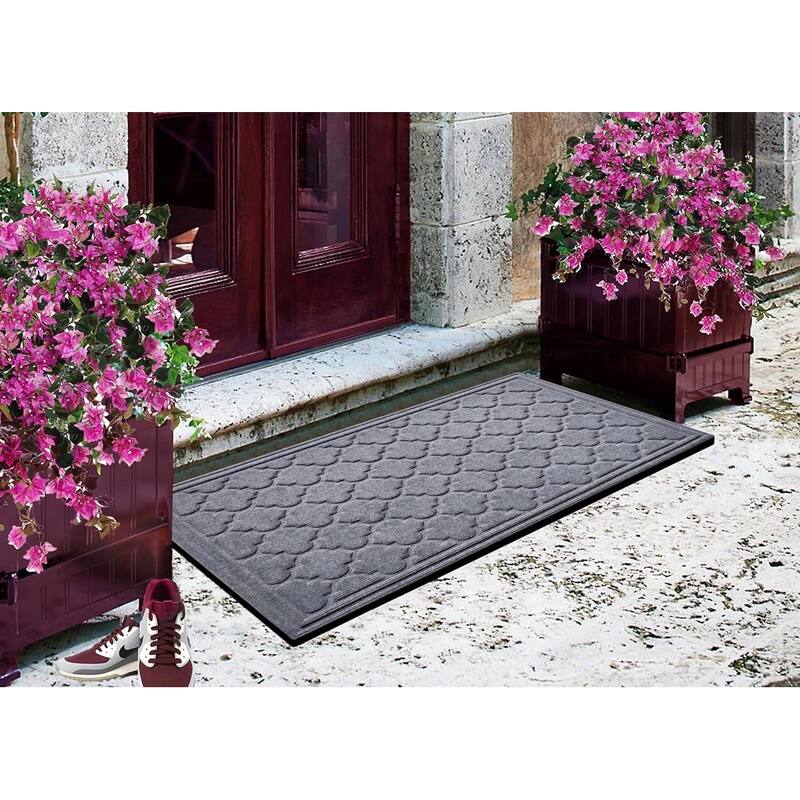 A1HC New All Weather Superior Dirt and Moisture Absorbing Polypropylene Door Mat with Non-Slip Backing for Inside Outside Use