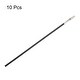 preview thumbnail 3 of 3, Paint Brushes Flat Edge 0.22" Width Bristle with Wood Handle 10Pcs - Black - 0.22" x 0.06"